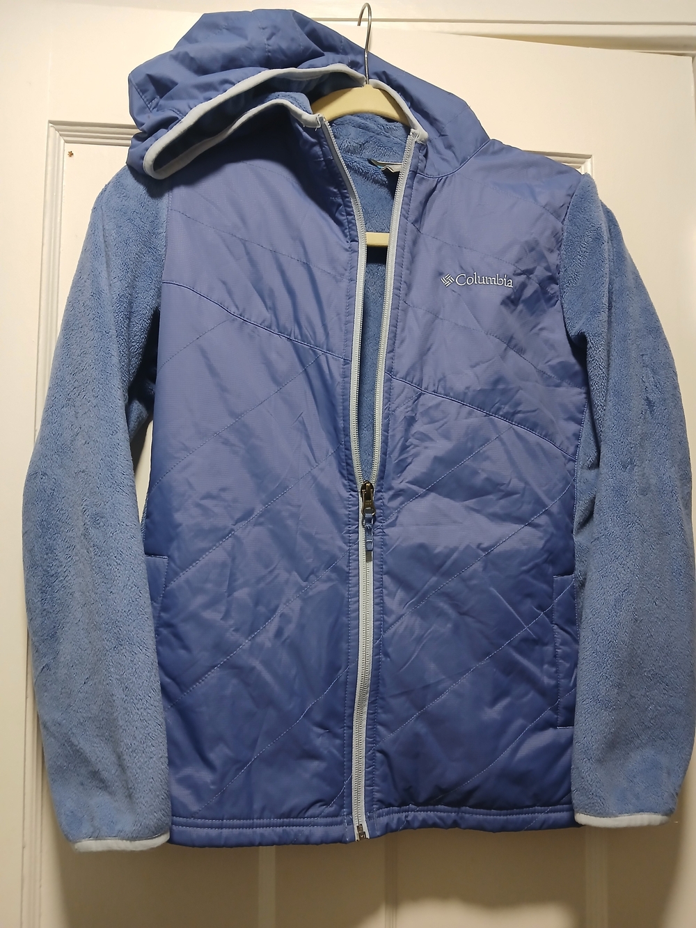 Columbia Kids Blue Hooded Fleece Jacket